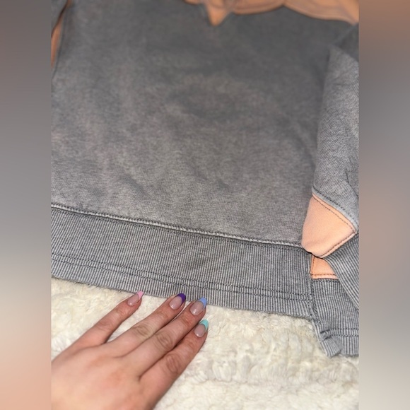 Women’s Free People Movement Heather Grey Melon Intercept Colorblock Pullover - Picture 6 of 14